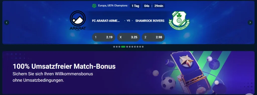Banner für Sportwetten